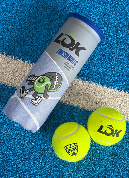 LÕK pelota oficial de las Series Nacionales de Padel LÕK Fresh Balls SNP cajón de pelotas de pádel (8x3 tripack) LÔK
