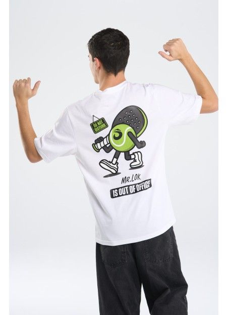 T-shirt Out Of Office By Mr. Lok M White