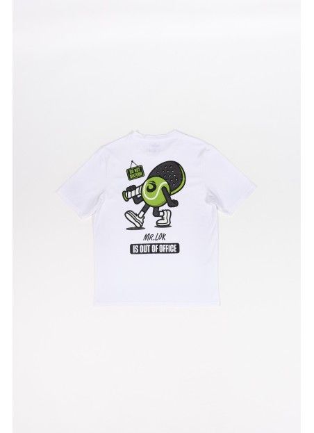 T-shirt Out Of Office By Mr. Lok M White