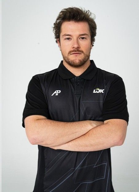 Padel Clothing Polo Shirt LOK Wilderness Black A1 Padel