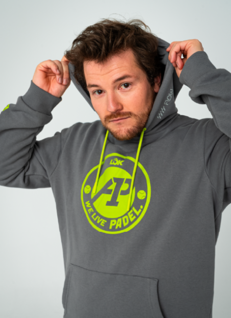 Padel Clothing Hoodie LOK Gross Grey A1 Padel M | LÔK