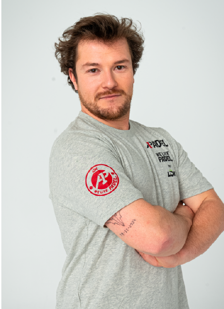Padel Clothing T-Shirt LOK Bridger Grey A1 Padel