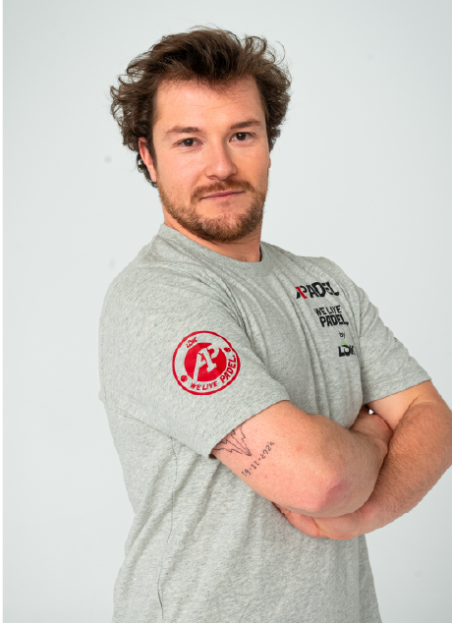Padel Clothing T-Shirt LOK Bridger Grey A1 Padel