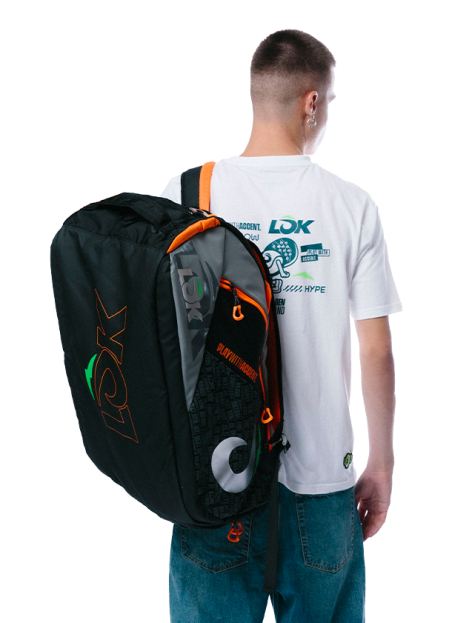 Padel bags Racket Bag LÕK Maxx Gen 2 black grey and orange