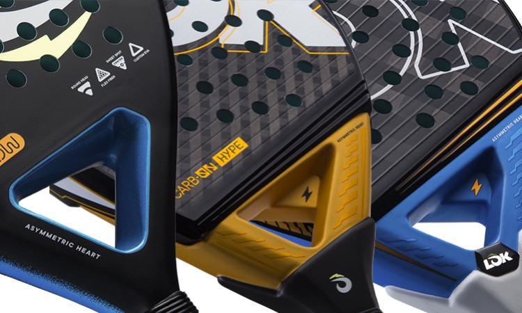 The new era of padel: Padel racquets with asymmetrical hearts
